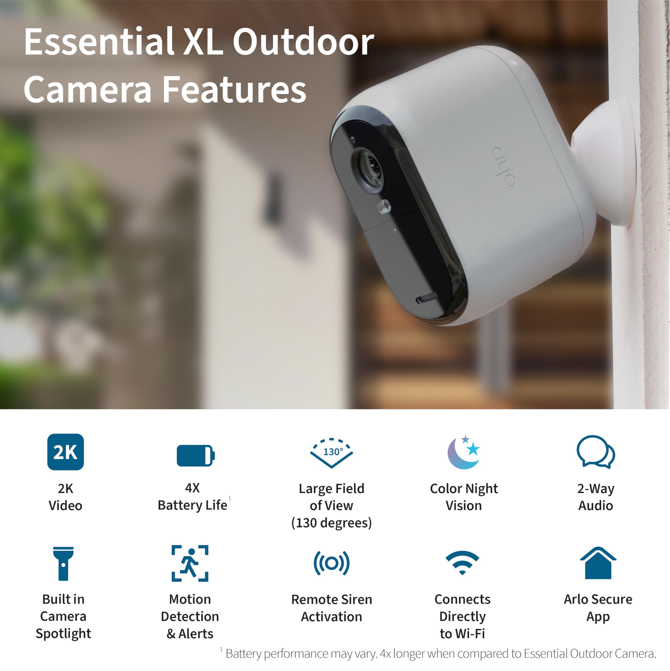 Amazon.com : Arlo Essential XL Security Camera 2K | Indoor